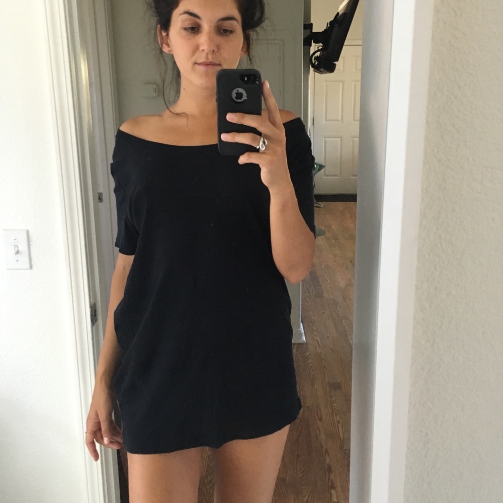 American Apparel Black T Shirt Dress